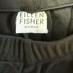 Eileen Fisher Woman Black Straight Ankle Pullon Pants Stretch Jersey Knit Medium Photo 2