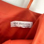 Mac Duggal  Pleated Cascade Detail One-Shoulder Satin A-Line Gown in Orange US 6 Photo 10