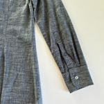 Marine layer  Blue Denim Chambray Mini Button Up Long Sleeve Shirt Dress Small Photo 6