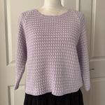Minnie Rose Cotton Cropped 3/4 Sleeves Crewneck Sweater Photo 0