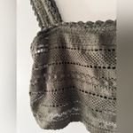 Aerie NEW!  Women's Olive Green Crochet Bralette Crop Top Photo 2