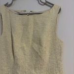 Rickie Freeman Teri Jon vintage yellow gold metallic tweed sheath dress midi Size 14 Photo 1