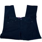 Gloria Vanderbilt  Black Pants Capri 8 Medium Pants Jeans‎ Zipper Fly Pockets Photo 1