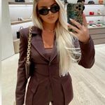 ZARA NWT  RUCHED BLAZER DRESS Photo 4