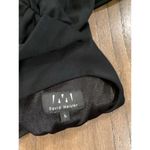 David Meister  ruched waist Bodycon simple black mini Dress V Neck Sleeveless 6 Photo 9