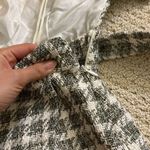 ZARA NWT  Ecru Textured Check Cut-Out Mini Dress Photo 9