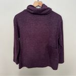 TRISHA TYLER Crossover Hem Brushed Top in Plum Purple Size XS Sweater Photo 9