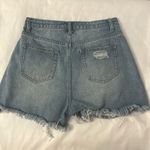 SheIn High Waist Distressed Embroidered Denim Shorts S Boho Festival Hippie Photo 4