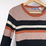 Acrobat | XS Sweater Dress Multi Knit Striped Brown Orange Black Silk Cashmere Pink Photo 1