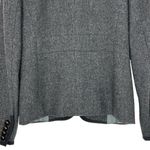 J.Crew  100% Wool Blazer Gray Tweed Jacket Black Trim Tailored Classic Size 6 Photo 6