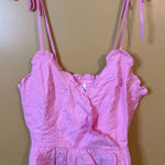 Lost + Wander Revolve Pink Tie Straps Crop Top Size Large NWT Photo 0