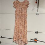 Lucky Brand  YELLOW PINK FLORAL FELICE HI LOW MIDI DRESS XL Photo 1