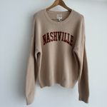 Thread & Supply Nashville Sweater Womens Large Beige Sand Cozy Soft Fuzzy Lounge Photo 4