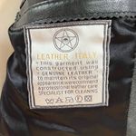 Schillaci leather retro modern glam Y2k Whimsygoth Italian leather vest size M Black Size M Photo 7