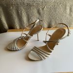 Carmen Marc Valvo  Silver Slingback Pumps size 7.5 NWOB Photo 2
