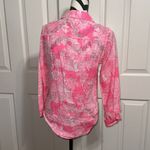 Lilly Pulitzer  Pink Patterned Linen Button Down Shirt Photo 3