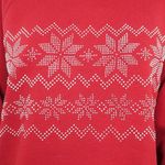 Jerzees Vintage 80s Fair Isle Snowflake Christmas Sweatshirt Photo 2
