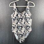 Nicole Miller "Moonless Night" Print Black White Swimsuit Women's Large NWT Photo 2