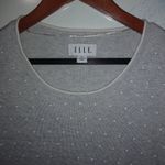 Elle  Gray M White Candy Dots Pullover Sweater Photo 3