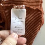 Lulus  Strappy Ribbed Bodysuit Chestnut Size Small Photo 5