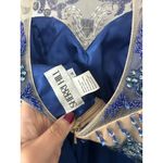 Sherri Hill  Blue Nude Beaded Skater Cocktail Dress Size 4 Photo 5