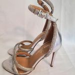 Lauren Lorraine Heels size 6 Silver Embellished Formal Ankle Strap S37 Photo 5