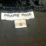 PRAIRIE ROSE VINTAGE black mini velvet slip dress | 8 Photo 3
