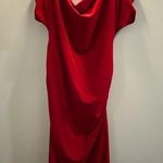 Gibson Latimer Gibson & Latimer Asymmetrical off the shoulder short sleeve ruched velvet dress Photo 6