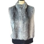 Shaver Lake EUC Blue Faux Fur Sleeveless Vest X Photo 0