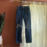 Levi's  Low Pro Straight Jeans Distressed Knee Holes Ripped 100% Cotton‎ Size 24 Photo 1