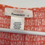 ROMANTICS URBAN OUTFITTERS UO Orange Speckled Short Sleeve Smocked Blouse Photo 2