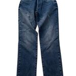 Pistola  Blue Denim Jeans Button Fly Light Distressing Raw Hem Size 26 Photo 0