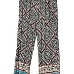 Wonderly  plus size Spanish Villa border print floral pants slit on side of legs Photo 11