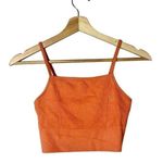 Boutique  Orange Ribbed Cropped Athletic Tank Top XS Photo 0