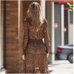 Boston Proper Cheetah dress  Modest animal print dress • maxi length • Photo 4
