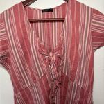 Cotton On  Pink‎ Multicolored Striped Tie Front Textured Dress Size Women's M Photo 1