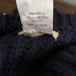 Main Strip V Neck Frayed Sweater Dark blue Size Large Photo 13