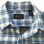 LF new Mel C ㋛ Sheer Panel Plaid Flannel ㋛ Shirt Jacket Shacket Academia ㋛ Blues Photo 2