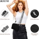 Black Fanny Pack Women Crossbody Purse Matte Faux Leather Sling Vegan Bag D1 Photo 2