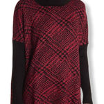 Joseph A  red printed cowl neck sweater XS‎ new Photo 0
