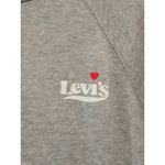 Levi's Heather Top Pullover Sweatshirt Heart Logo Raglan Gray Size Medium Photo 2