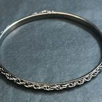 Women’s vintage silver tone dainty chainlink bangle bracelet one‎ size Photo 0