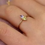 Boutique Australian Crystal Ring... Gold Photo 0