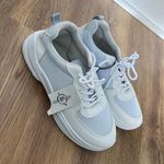 Sole Mates Lace Up Memory Foam Lightweight Womens Athletic White And Grey Shoes Photo 6