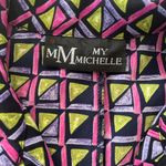 My Michelle  vintage maxi dress womans size medium 90s abstract bright funky cute Photo 3