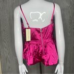 Nwt thirty thirty pink rouched ruffle peplum style spaghetti strap tank top xs Photo 5
