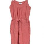 Evereve Gemma Gauzy Cotton Jumpsuit in Coral Size S Photo 8