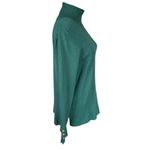 IMAN dark green long sleeve stretchy pullover turtleneck top women's size medium Photo 2