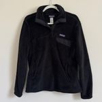 Patagonia  Women’s Re-Tool Snap Fleece Sweater Size Medium Pullover Black Fuzzy Photo 1