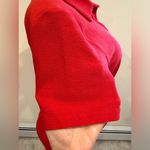 Rachel Parcell  Barbados Red Midi Short Sleeves Button Down. Tie In Front Sz M. Photo 6